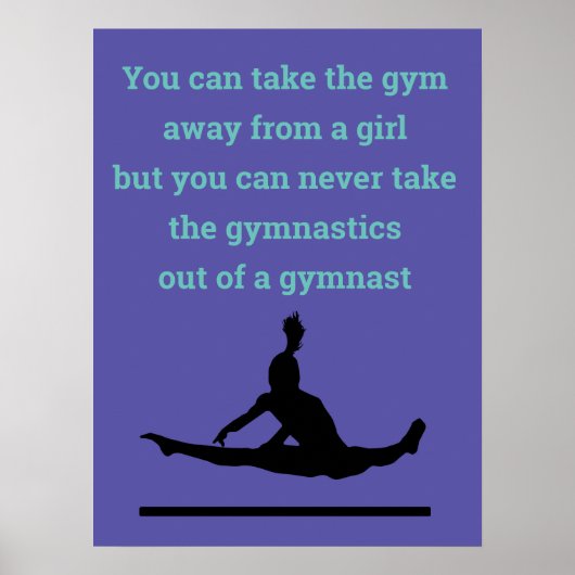 Gymnastik kann man nicht vom Gymnast Quote Poster  (Vorne)