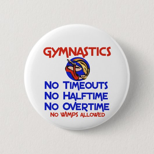 Gymnastik keine Wimps Button (Vorderseite)