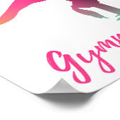 Gymnastik Kickover Pink Lila Personalisiert Poster (Ecke)