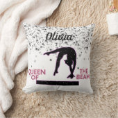 Gymnastik Königin der Beam Silver Stars Kissen (Decke)