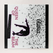 Gymnastik Königin der Beam Silver Stars Puzzle (Horizontal)