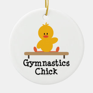 Gymnastik-Küken-Verzierung Keramikornament
