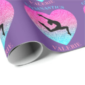 Gymnastik Leap Lila Geschenkpapier (Rolleneckpunkt)