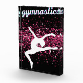 Gymnastik Leap Pink Glitzer Fotoblock (Rechts)