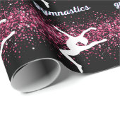 Gymnastik Leap Pink Glitzer Geschenkpapier (Rolleneckpunkt)