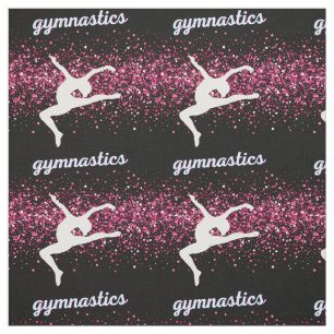 Gymnastik Leap Pink Glitzer Stoff