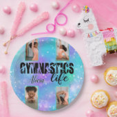 Gymnastik Leben Pastell Personalisierter Name & 4  Pappteller (Party)