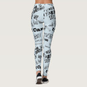 Gymnastik Leggings - Word Art mit positiver Botsch (Rückseite)