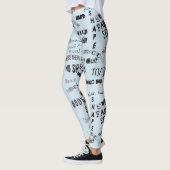 Gymnastik Leggings - Word Art mit positiver Botsch (Links)