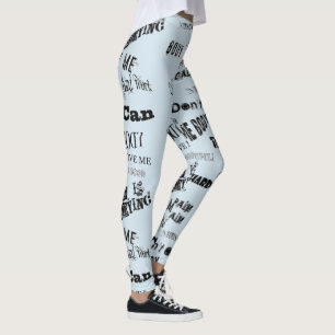 Gymnastik Leggings - Word Art mit positiver Botsch