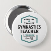 Gymnastik Lehrer Logo Geschenke. Button (Vorne & Hinten)