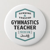 Gymnastik Lehrer Logo Geschenke. Button (Vorderseite)