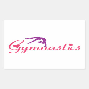 Gymnastik-Liebe-Aufkleber Rechteckiger Aufkleber