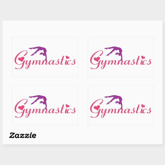 Gymnastik Liebe Sticker (Blatt)