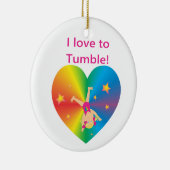 Gymnastik - Liebe zu Bella Keramik Ornament (Rechts)