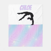 Gymnastik Lila Lilac und Baby Blue Pastel Fleecedecke (Vorderseite)