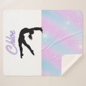 Gymnastik Lila Lilac und Baby Blue Pastel Sherpadecke (Vorderseite (Horizontal))