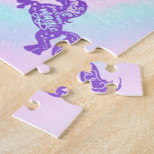 Gymnastik/ lila Ponys/ Wirbel personalisiert Puzzle (Seite)