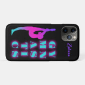 Gymnastik Lila Rosa Türkis Ombre Personalisieren Case-Mate iPhone Hülle (Rückseite (Horizontal))