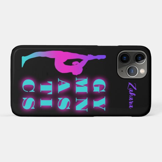 Gymnastik Lila Rosa Türkis Ombre Personalisieren Case-Mate iPhone Hülle (Rückseite (Horizontal))