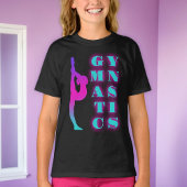 Gymnastik Lila Rosa Türkis Ombre T-Shirt