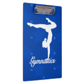 Gymnastik-Mädchen-blaue Sterne Klemmbrett (Rechts)