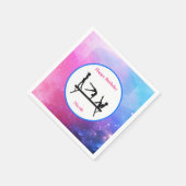 Gymnastik Mädchen Geburtstag Pink & Blue Napkins Serviette (Ecke)