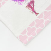 Gymnastik Mädchen Personalisiert Name Rosa Quatref Fleecedecke (Ecke)