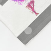 Gymnastik-Mädchen personalisierte NamensBokeh Fleecedecke (Ecke)