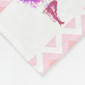 Gymnastik-Mädchen-personalisierte rosa Fleecedecke (Ecke)