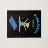 Gymnastik Mädchen Rätsel personalisiert. Puzzle (Horizontal)