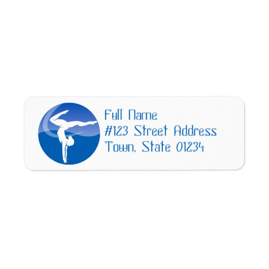 Gymnastik Mailing Labels (Vorne)