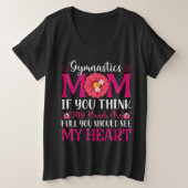 Gymnastik Mama Große Größe T-Shirt (Design vorne)