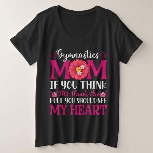 Gymnastik Mama Große Größe T-Shirt (Design vorne)