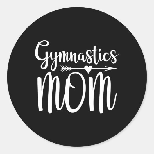 Gymnastik Mama Gymnast Eltern Runder Aufkleber (Vorderseite)