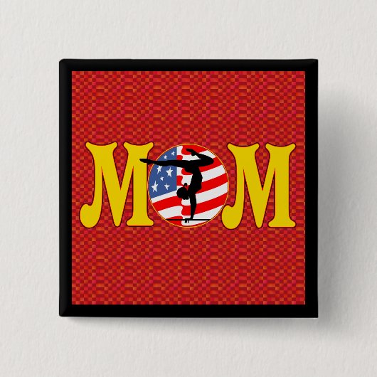 Gymnastik-Mama-Knöpfe Button (Vorderseite)