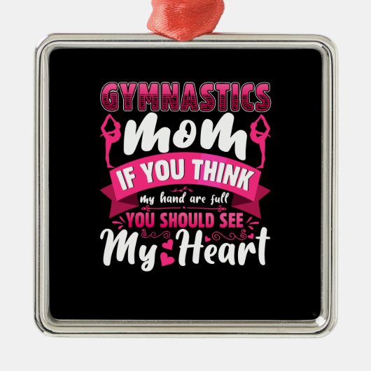 Gymnastik Mama Ornament Aus Metall (Vorne)
