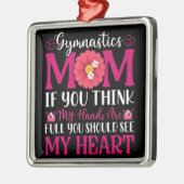 Gymnastik Mama Ornament Aus Metall (Links)