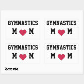 Gymnastik Mama Rechteckiger Aufkleber (Blatt)