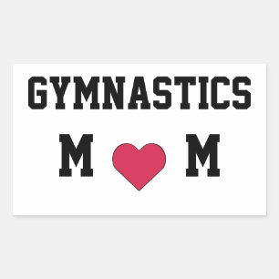 Gymnastik Mama Rechteckiger Aufkleber