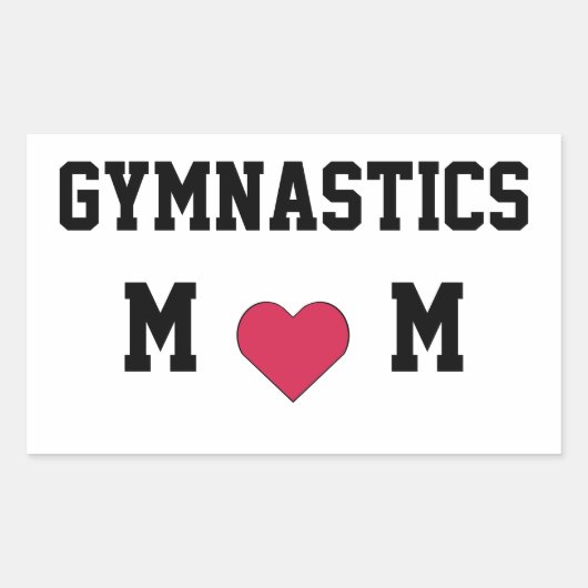 Gymnastik Mama Rechteckiger Aufkleber (Vorderseite)