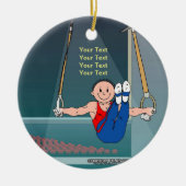 Gymnastik - Mann Keramik Ornament (Vorne)