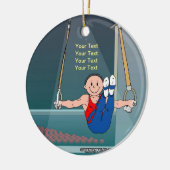 Gymnastik - Mann Keramik Ornament (Links)