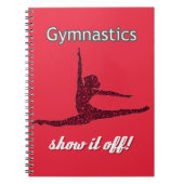 Gymnastik Meet Show if Off Cherry Red Notizblock (Vorderseite)