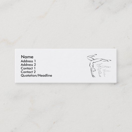 Gymnastik Mini Visitenkarte (Vorderseite)