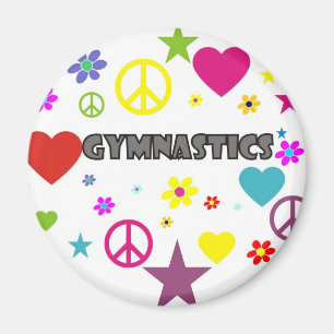 Gymnastik mit Mischgraphiken Magnet