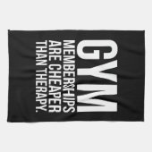 Gymnastik-Mitgliedschaften sind billiger als Thera Geschirrtuch (Horizontal)