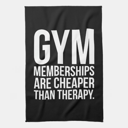 Gymnastik-Mitgliedschaften sind billiger als Thera Geschirrtuch (Vertikal)