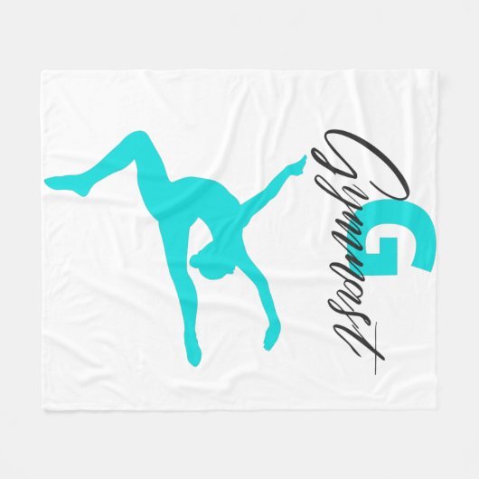 Gymnastik Monogram G ist für Gymnast Fleecedecke (Vorderseite (Horizontal))