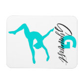 Gymnastik Monogram G ist für Gymnast Magnet (Horizontal)